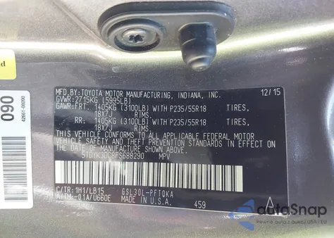 2015 Toyota Sienna Limited Premium 7 Passenger from USA, damaged, VIN 5TDYK3DC8FS688290